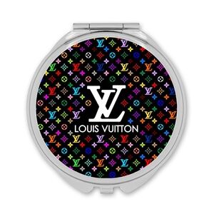 HANDMADE FASHION Round Silver Double Sided Compact Mirror